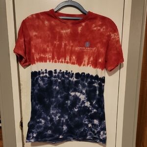 Simply Southern Red and Navy Tie-Dye Tee
